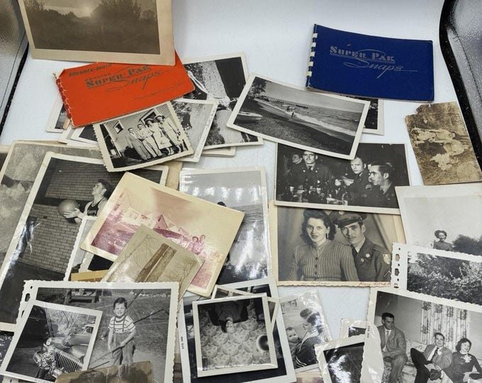 Vintage 1930s-60s Donahue Family Photo Archive 100+ Pics Akron Ohio WWII Album