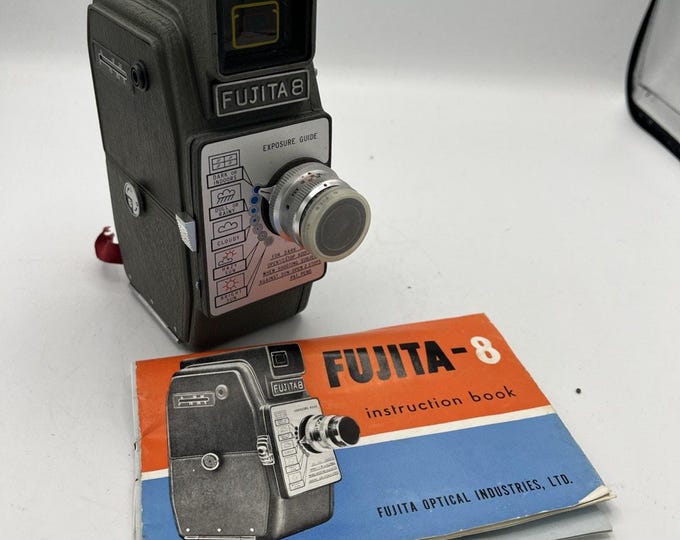 VTG 1960's Fujita 8 Movie Camera Battery Powered, NOT WORKING Untested. W Manual