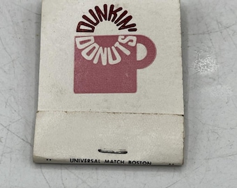 Dunkin Donuts Vintage reclame Luciferboekje Retro-logo Something Always Cookin
