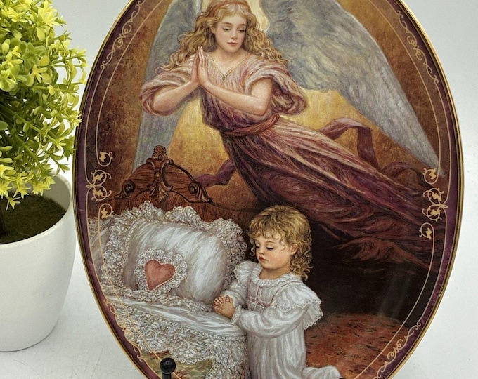 Bradford Exchange Bedtime Prayers Plate Edgar Jerins Always By My Side 1996