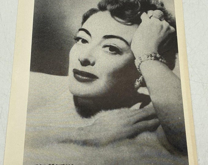 Vintage Joan Crawford Photo Print Arcade Exhibit Card Hollywood