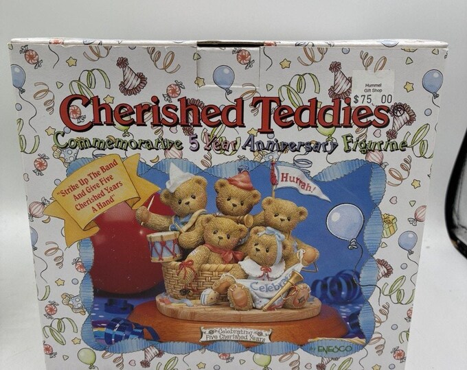Cherished Teddies 5 Year Anniversary Commemorative Figurine Limited 1997 NIB