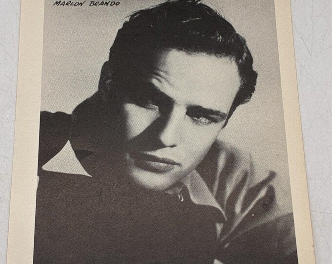 Vintage Marlon Brando Photo Print Arcade Exhibit Card