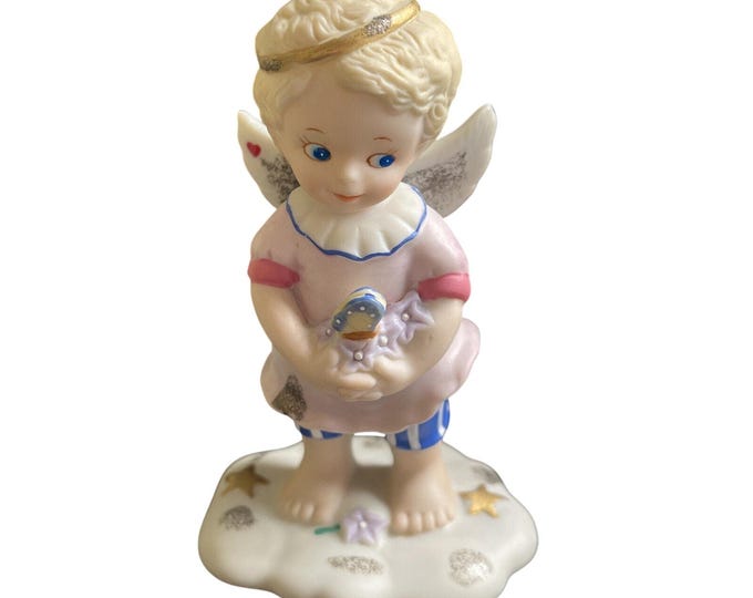 Vintage 1995 Heavenly Fragrance Katharine Stevenson Angel Child Figurine Bronson