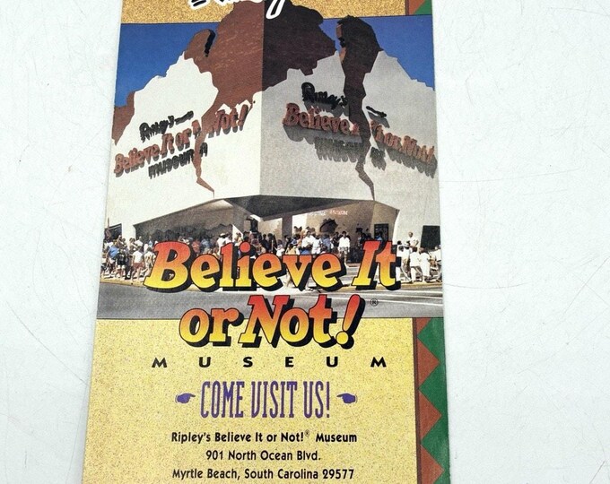 Vintage 1991 Ripleys Believe It or Not Museum Brochure Myrtle Beach