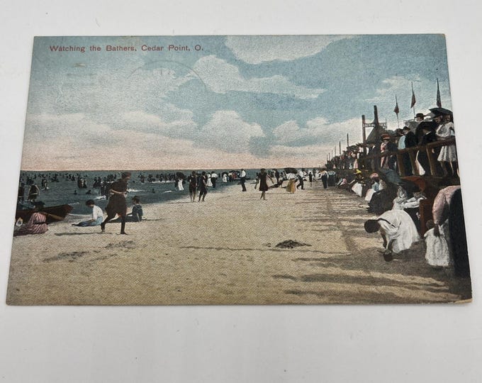 Cedar Point Ohio Antique Early 1900s Split Back Postcard Sandusky Vintage
