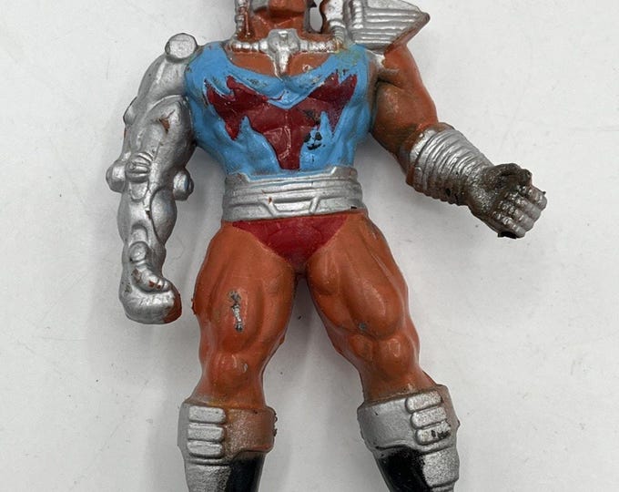 Vtg Clamp Champ Masters of the Universe Half Man Half Machine Face