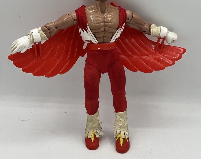 Marvel 1998 ToyBiz Famous Covers Falcon 9” Action Figure with Wings Vintage Superhero
