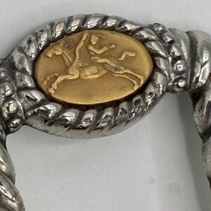 Brighton Museum Collection Belt M 30 Croc Leather Pegasus Angel Medallion image 3