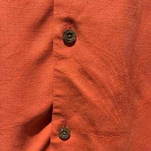 Tommy Bahama Coral Silk Short Sleeve Button Up Shirt Size L image 6