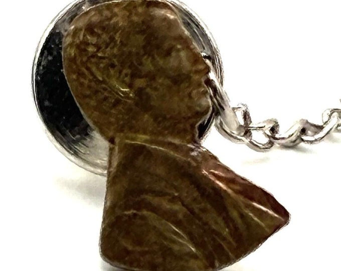 Vintage Abraham Lincoln Penny Cutout Tie Tack Coin Art Presidential Pin