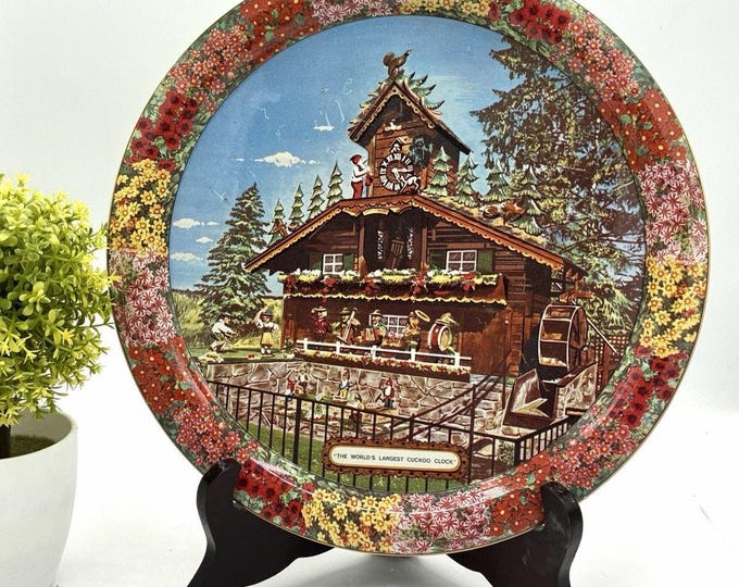 Vintage Alpine Alpa Wilmot Ohio World's Largest Cuckoo Clock Souvenir Tray 10