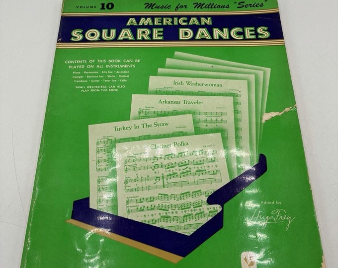 1954 American Square Dances Music for Millions Vol 10 Hugo Frey Sheet Music