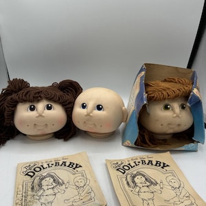 Vintage 1984 Original Doll Baby Heads Martha Nelson Thomas Lot Cabbage Patch