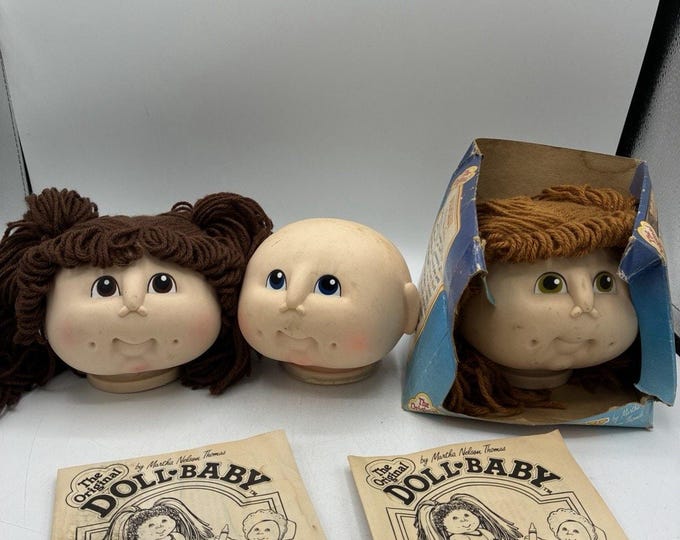 Vintage 1984 Original Doll Baby Heads Martha Nelson Thomas Lot Cabbage Patch