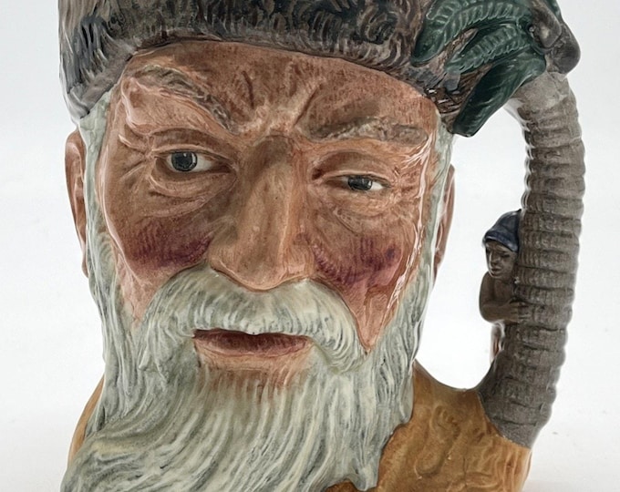 Vintage 1959 Royal Doulton Robinson Crusoe D6532 Large Toby Jug 7 3/4"