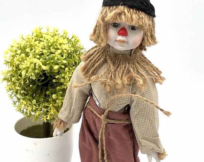 Seymour Mann Wizard of Oz Scarecrow Porcelain Doll 11" Collectible Figure