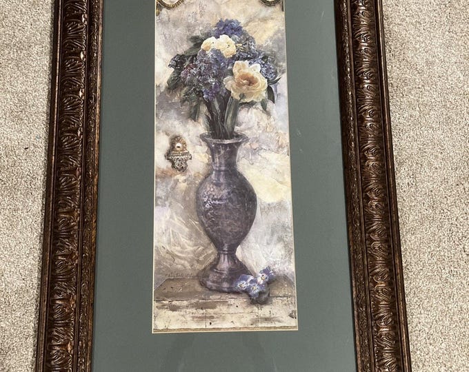 Vintage Charlene Winterle Olson Art Print Signed Classic Matted And Framed 19x31