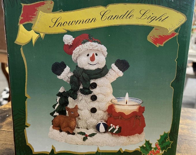 2000 Lincolnshire Collection "SNOWMAN CANDLE LIGHT" figurine - W/box