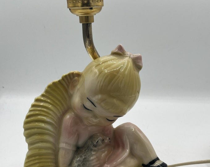 Little Bo Peep 1950s Vintage Ceramic Childs Night Light/Lamp Nursery READ