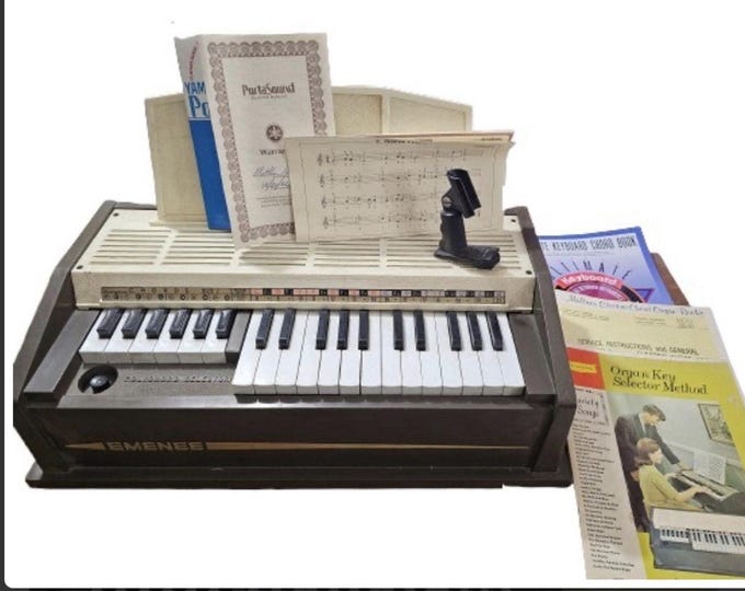 VINTAGE Emenee Audion Polychord Copyright 1967 Organ Works See Video Plus Books