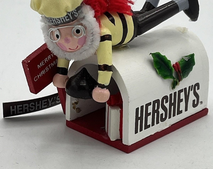 Vintage 1996 Hersheys Christmas Ornament Santa Baker Mailbox Kurt Adler