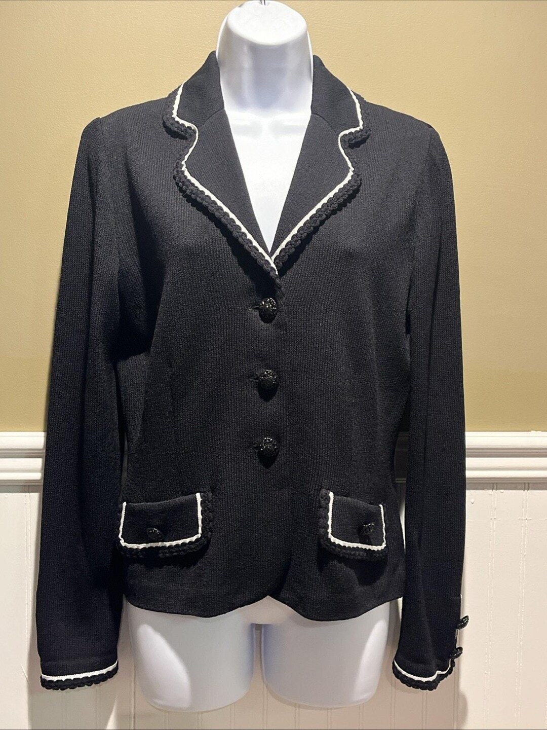 セントジョン ニットジャケット ST.JOHN BASICS サンタナ USA製 セントジョン ニットジャケット ST.JOHN BASICS サンタナ USA製