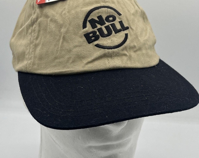 VINTAGE Winston Hat Cap Strap Back Brown Black No Bull Cigarette Racing NWT 90s