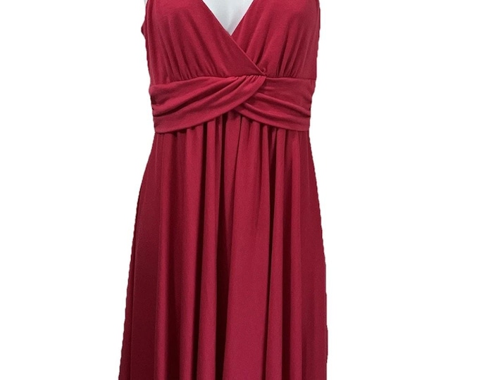 LOFT Pink Twisted Strap V Neck Sundress Sleeveless Summer Dress Size XS