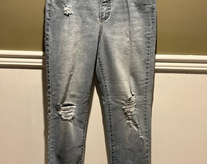 INC Core Straight High Rise Destroyed Jeans Women’s Size 8 29 Blue