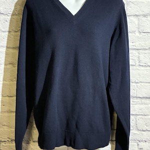 Sir Pendleton 100% Kaschmir-Pullover - Herren Navy V-Neck Größe Medium USA Bild 1