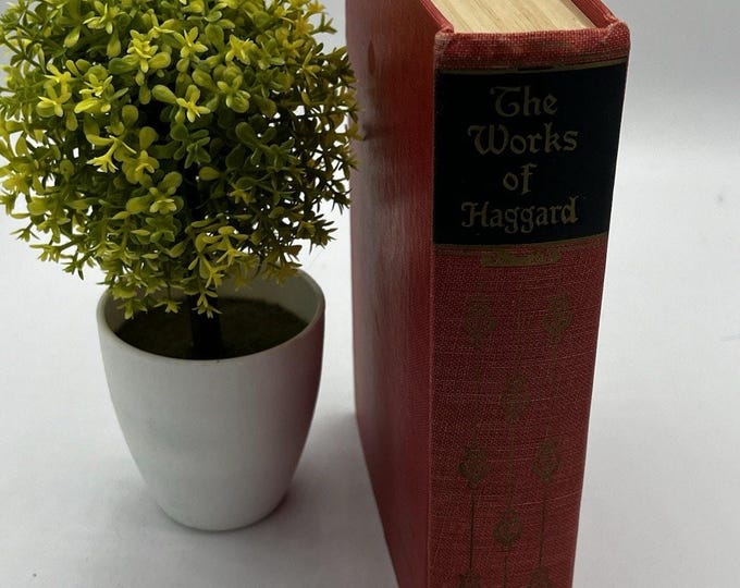 The Works of Haggard Vintage Red Cloth Hardcover