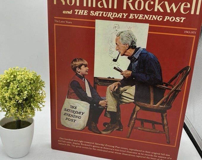 Norman Rockwell Art Book – Saturday Evening Post Later Years 1976 Vintage