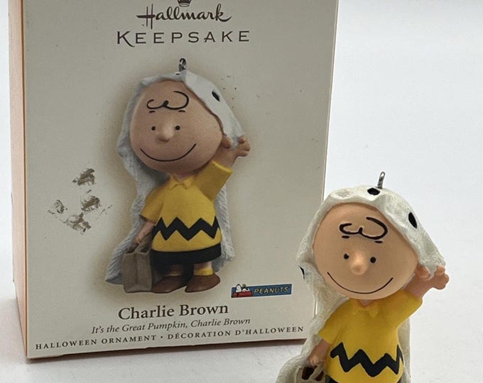 Vtg Hallmark 2006 Charlie Brown The Great Pumpkin Patch Halloween Ornament NEW