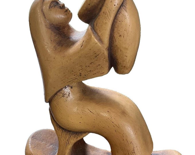 Vintage Mexican MCM Mother & Child Sculpture Folk Art Pinal Style