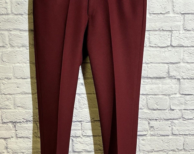 Vintage Richman Brothers Burgundy Slacks Disco Dura-Press 36x30 Men’s