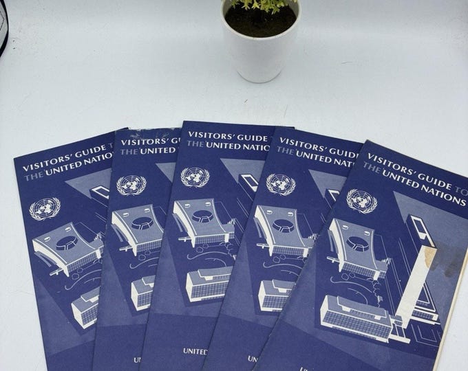 Lot 5 Vintage 1970s United Nations Visitors Guide Booklet Kurt Waldheim NYC