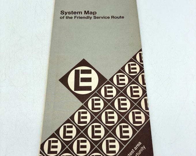 Vintage 1974 Erie Lackawanna Railway System Map Friendly Service Route Defunct