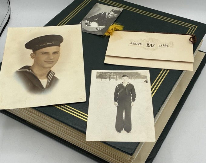 Antique Hess Family Photo Album Archive Amsterdam Ohio 1917-1960s Navy WWII