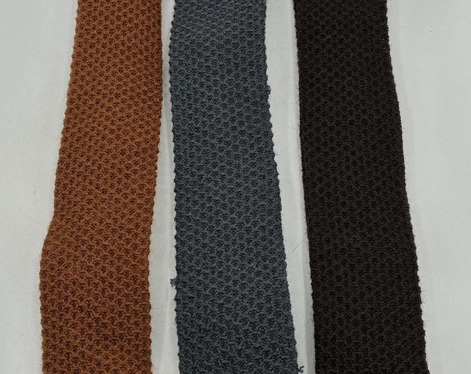 Robert Talbott Knit Wool Ties Set of 3 Rust Gray Brown Pepper Pike Ohio