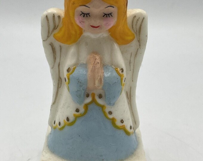 Vintage Angel Candle 5” “ Hope You Hav A Heavenly Holiday”