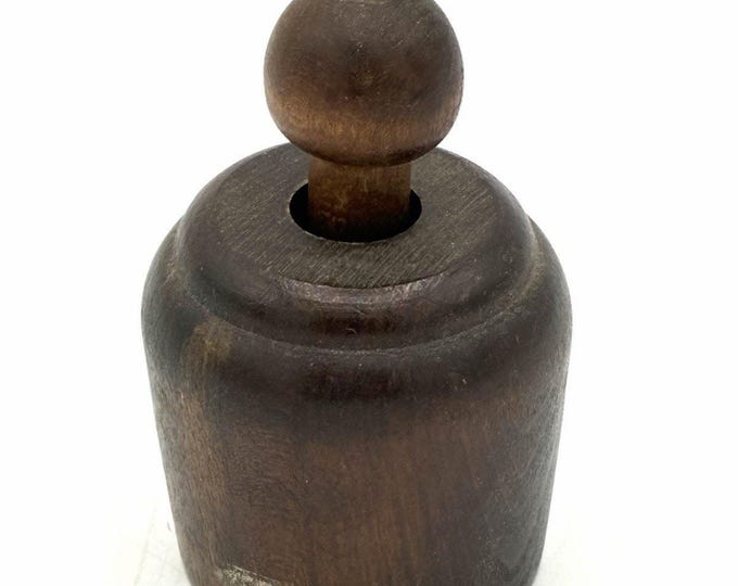Vintage Wooden Butter Mold Stamp Floral Plunger Primitive Kitchen Dairy Tool