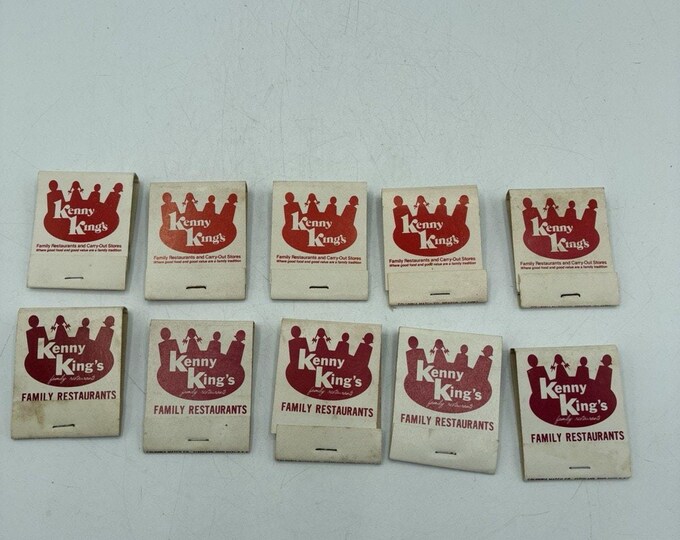 Lot 10 Vintage Kenny King's Family Restaurant Matchbooks Cleveland Ohio Big King