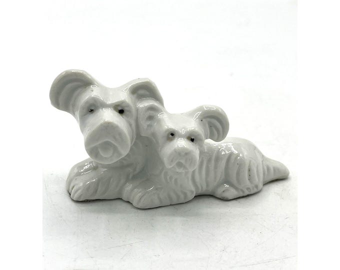 Vintage West Highland Terrier Westie Mom Puppy Porcelain Figurine Japan