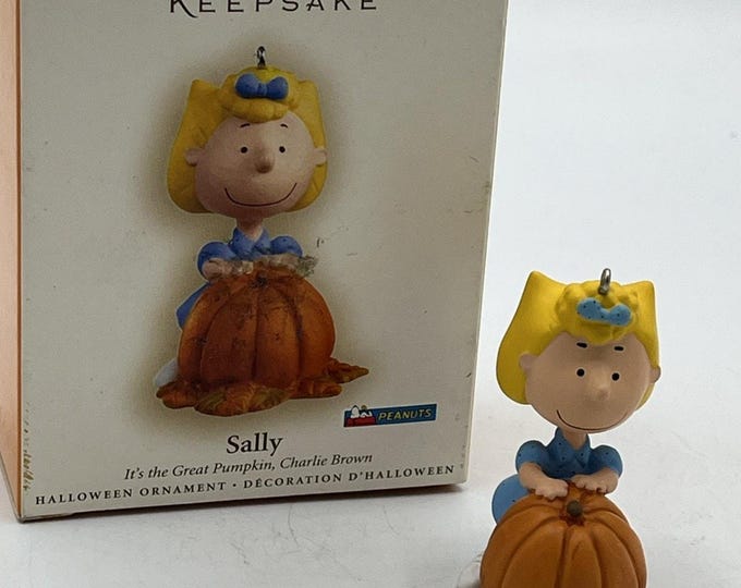 Hallmark It’s The Great Pumpkin Halloween Ornament Sally W Pumpkin NEW