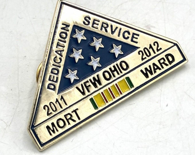 VFW Ohio 2011 2012 Mort Juhl Award Dedication Service Enamel Lapel Pin
