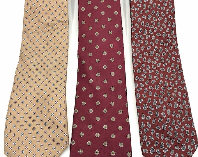 Higbees Store For Men Silk Tie Lot of 3 Cleveland Ohio Vintage Made in Italy