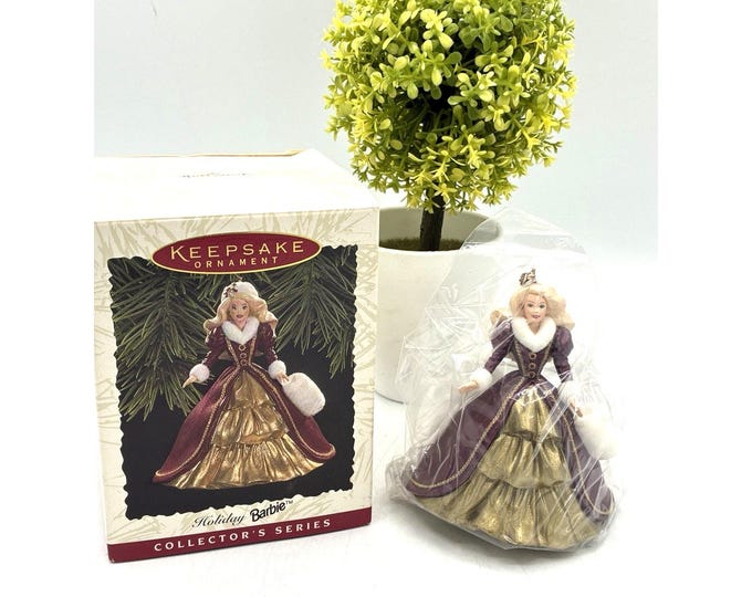 Vintage 1996 Hallmark Keepsake Holiday Barbie Collector’s Series #4