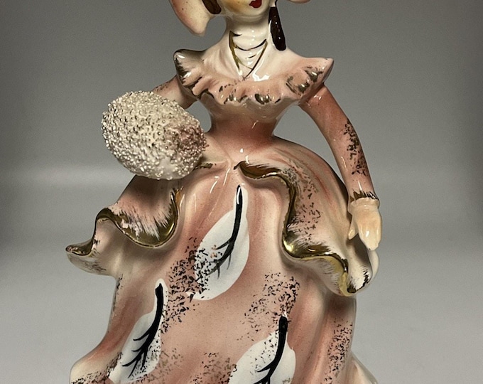 Lipper Mann Victorian Lady Spaghetti Muffler Figurine Fine Dress Vintage
