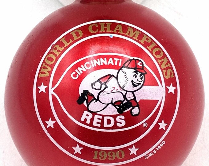 Vintage Cincinnati Reds MLB Sports Collectors Series Glass Christmas Ornament